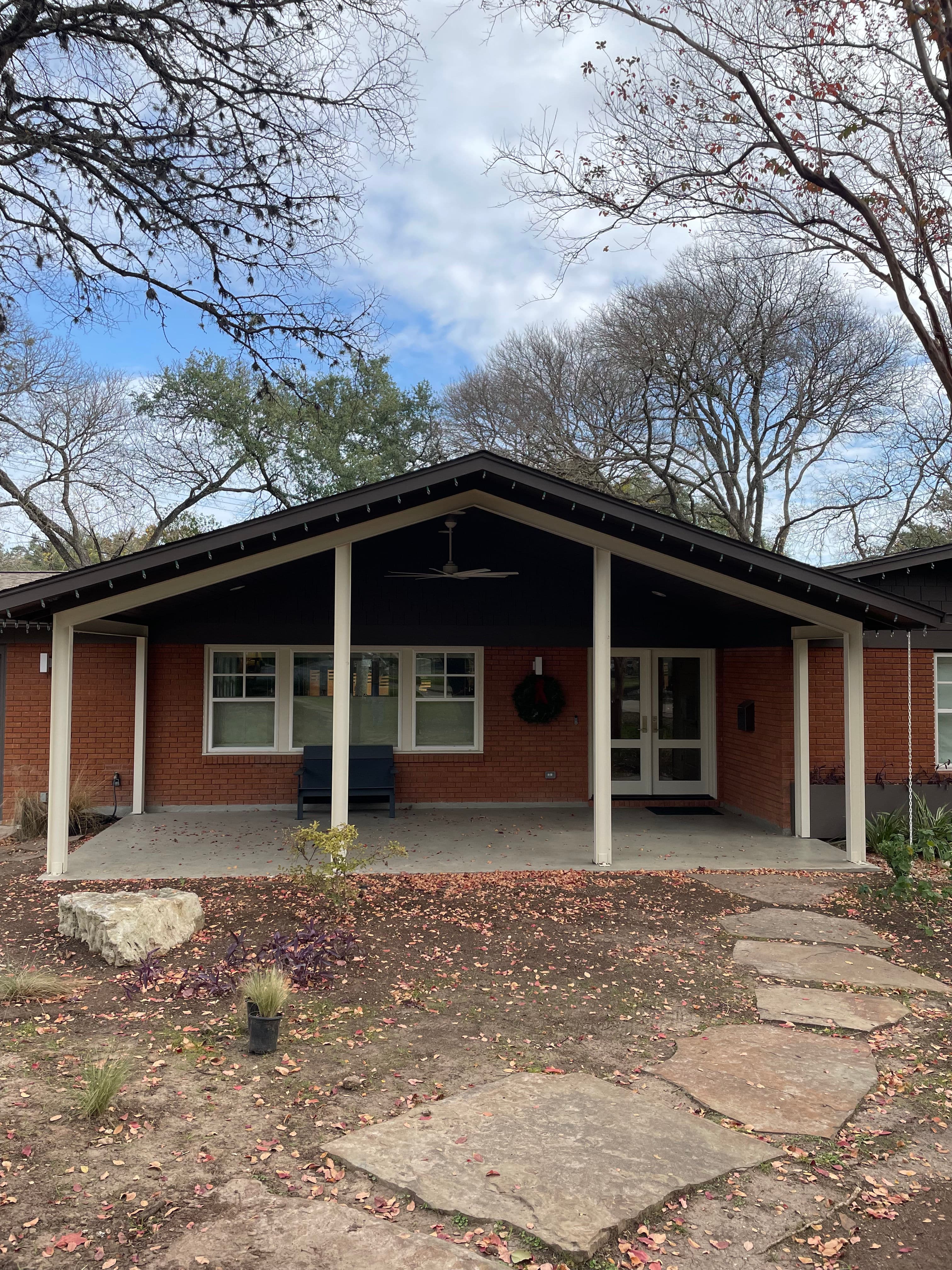 Project Custom I-Beam Gable Porch Roof and Planter Box in Tarrytown image
