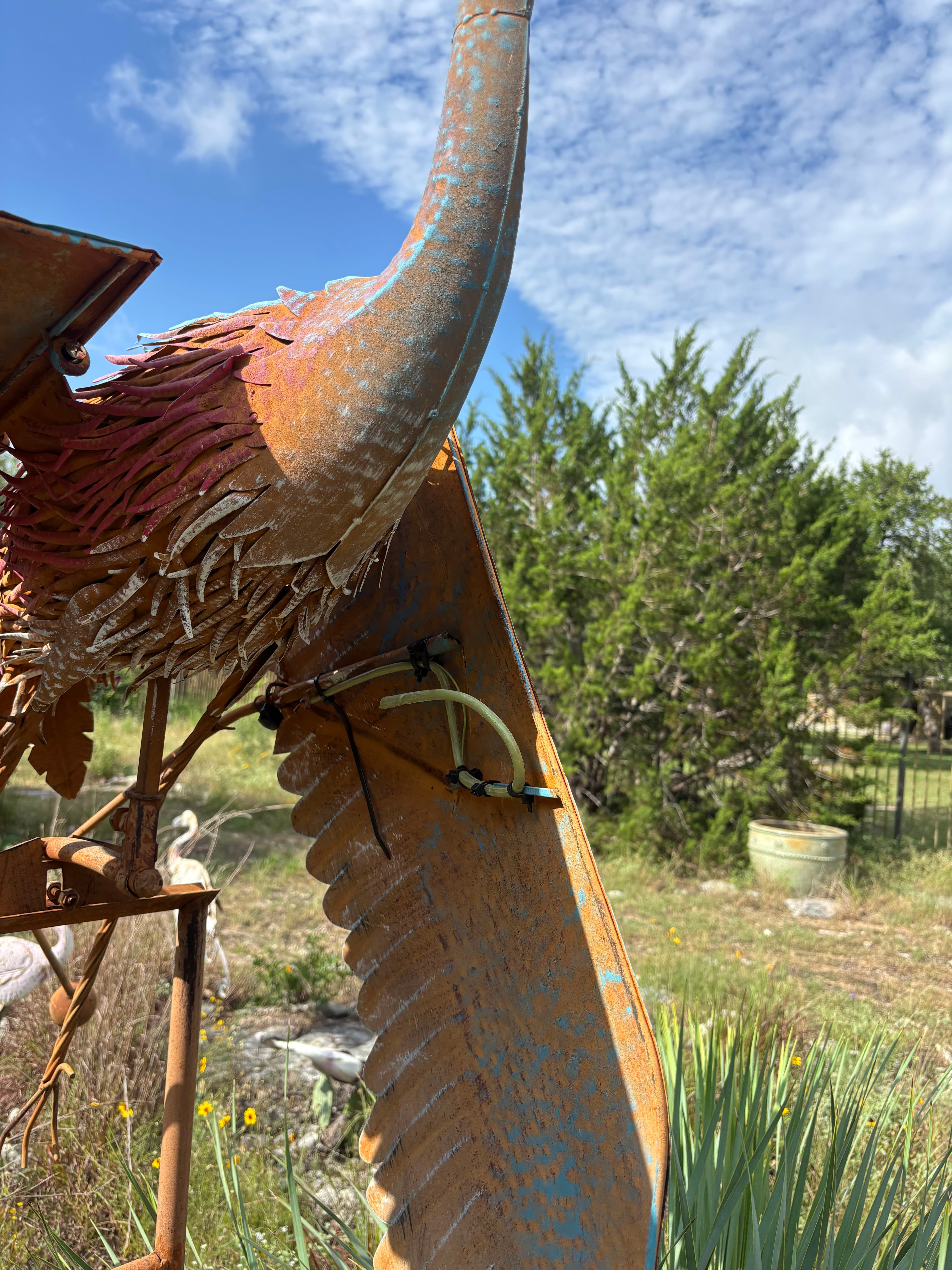 Project Broken Wing Repair on a Metal Flamingo Sculpture in Georgetown TX image