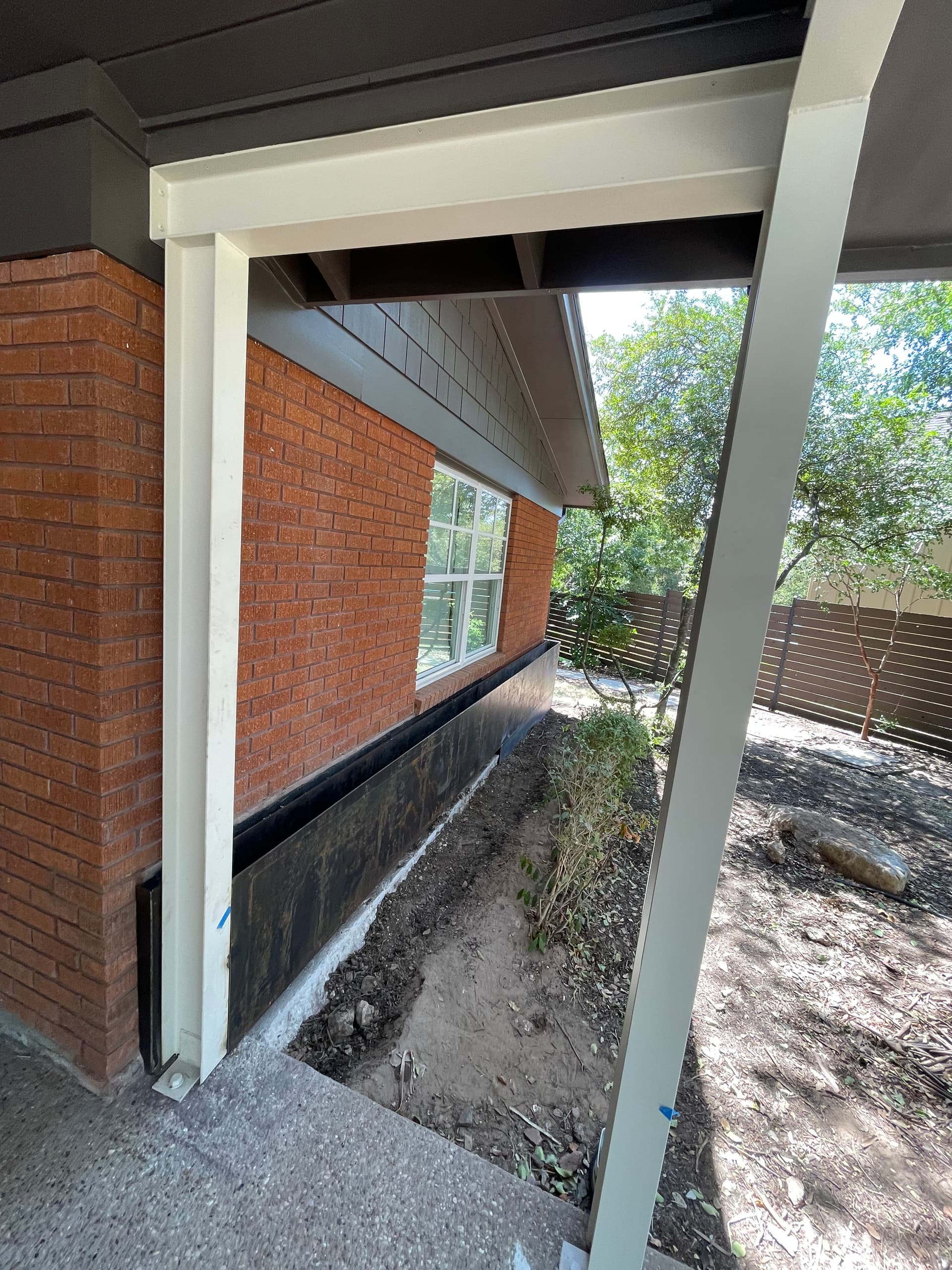 Gallery photos for Custom I-Beam Gable Porch Roof and Planter Box in Tarrytown: Image #3