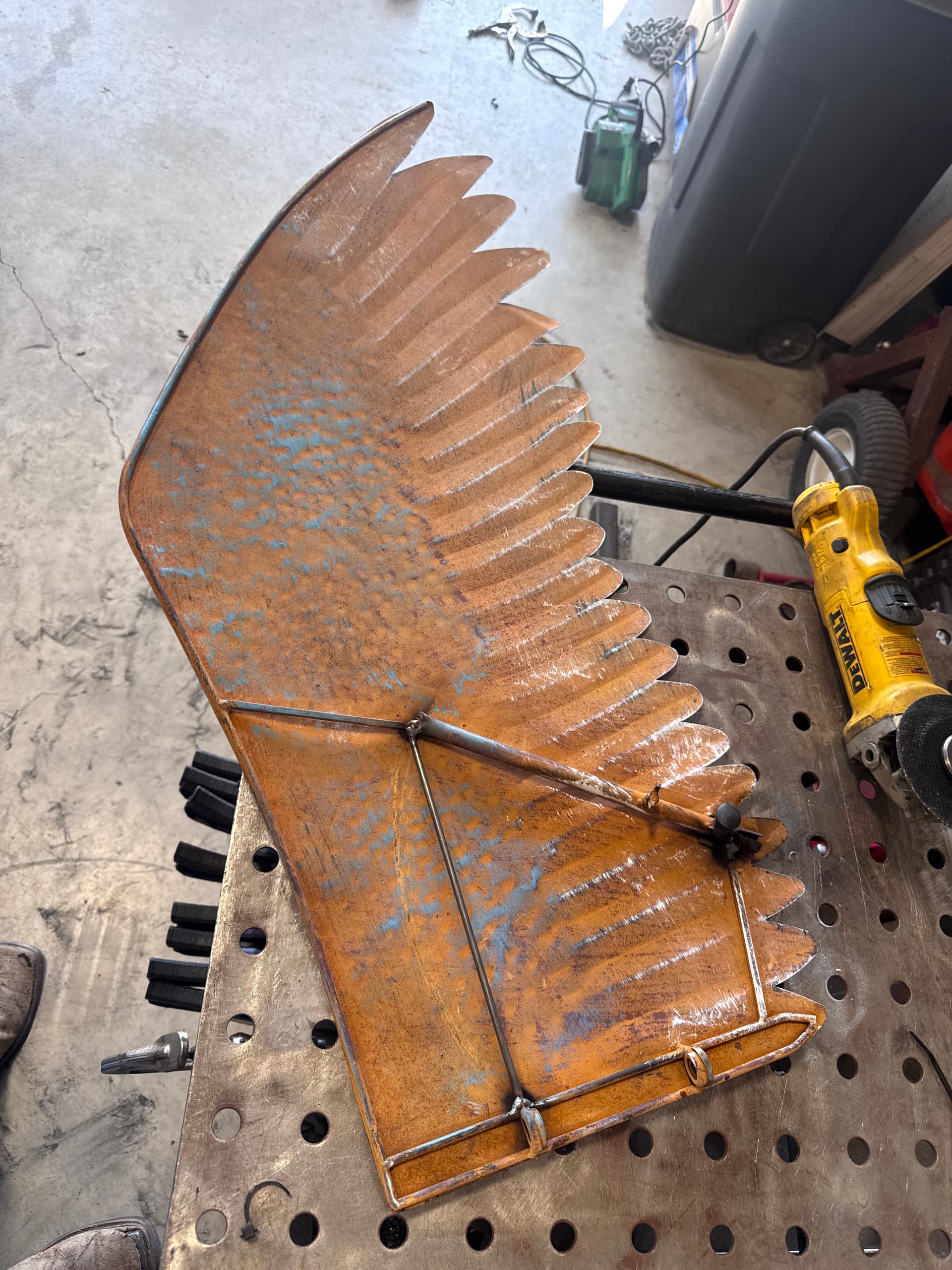 Gallery photos for Broken Wing Repair on a Metal Flamingo Sculpture in Georgetown TX: Image #2