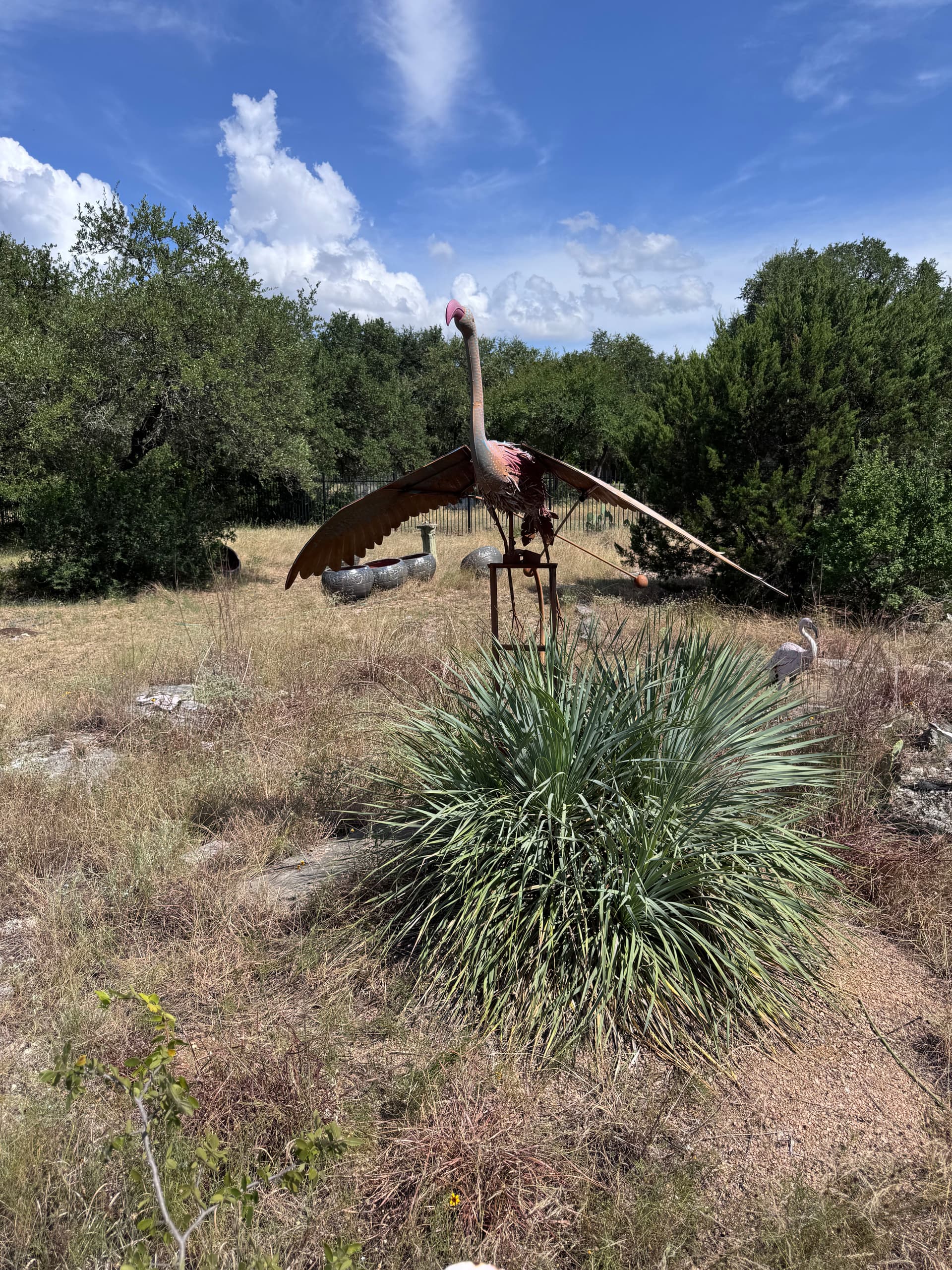 Gallery photos for Broken Wing Repair on a Metal Flamingo Sculpture in Georgetown TX: Image #3